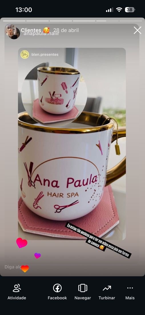 Mensagem de cliente agradecendo o presente